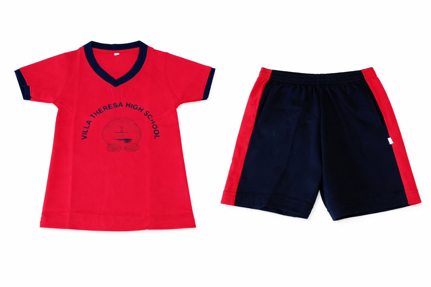 VTS PRE-PRIMARY - Set of Red & Black T-shirt, Shorts & Black Socks
