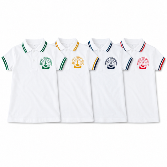 VTS PRIMARY & SECONDARY - Special White T-shirt Striped Collar